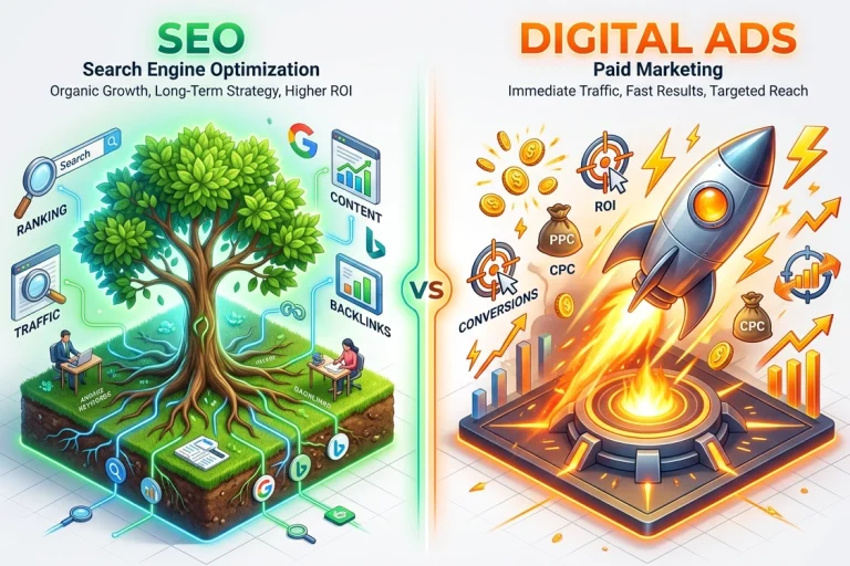 SEO vs. Ads: Ce strategie alegi pentru afacerea ta? | Vitrina Digitală