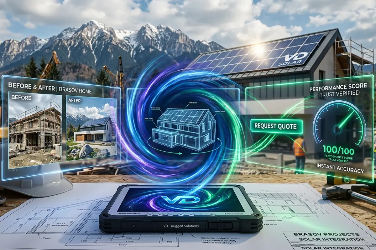 Creare site firma constructii panouri solare Brasov - Vitrina Digitală